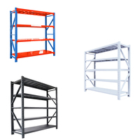 Étagères réglables avec vis, assemblées, trou en forme de diamant papillon, disponibles en bleu, blanc et orange, capacité de 100 à 500 kg par niveau