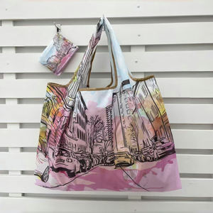 Sac de courses pliable Sac fourre-tout en matériau RPET pour un usage quotidien avec une grande capacité - Product Image 4