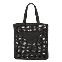 Sacs tissés à la main, sac à main de plage en maille tissé à une épaule pour dames, sac en paille tissé en papier écologique, ficelle à poignée souple