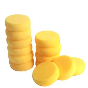 BONNO 24 Stück Gelbe Malschwämme, Runde Synthetische Künstlerschwämme, Aquarellschwämme zum Malen, Basteln, für Keramik und den Heimgebrauch - Product Image 2