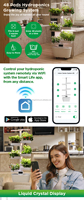 Système de culture hydroponique intérieur IGS-83, jardin vertical intelligent pour herbes avec contrôle Wi-Fi