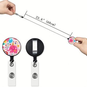 Cordon rétractable personnalisé en polyester avec boucle à tirage facile, ensemble de cartes de certificat en PVC imprimées numériquement - Product Image 3