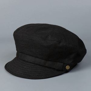 คอลเลคชั่นฤดูใบไม้ผลิ/ฤดูร้อน 2025 หมวกแฟชั่นทรงแบนเรียบง่ายสำหรับผู้หญิง หมวกเบเร่ต์ผ้าฝ้ายลินินเนื้อนุ่มสีพื้น - Product Image 6