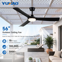 Ventilateur de plafond 56 pouces avec télécommande, moteur BLDC, 6 vitesses, pales en ABS, étanche IP66, idéal pour hôtels, véranda, patio, balcon - Fabrication OEM/ODM