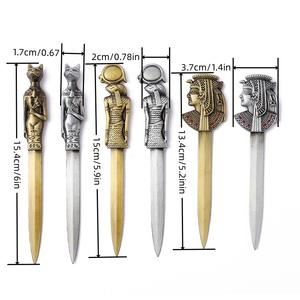 Abrecartas de Metal Retro, cortador de Katana, cuchillo de archivo King <span class=keywords><strong>Tut</strong></span> Blade Titan Apollo Anubis, sobre de papel de árbol, abridor de espada - Product Image 1