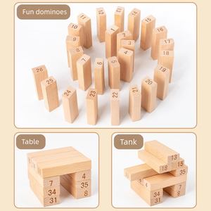 Set di Blocchi di Costruzione in Legno per Bambini, Gioco Educativo Digitale per Impilare, Giocattolo per l'Educazione Precoce e l'Interazione Genitore-Figlio - Product Image 3