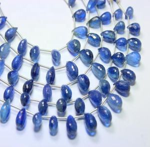 Perles de pierres précieuses en cyanite bleue naturelle, facettées, de forme fantaisie, faites à la main, de haute qualité, 6 mm, 8 mm, pour la fabrication de bijoux - Product Image 1