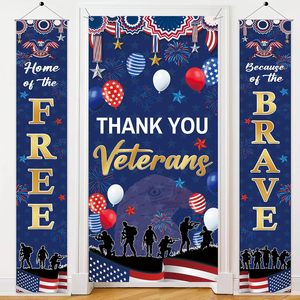 Bannière de <span class=keywords><strong>porte</strong></span> « La liberté est un cadeau des courageux » pour la fête de l'Indépendance et le Memorial Day - Product Image 5