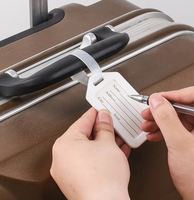 Étiquettes de bagages personnalisées en PP souple, résistantes à l'eau, imprimées, écologiques, de luxe, avec logo personnalisé, pour valises de voyage