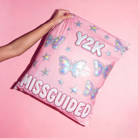 Sacs postaux en polyéthylène personnalisés en gros, refermables, auto-adhésifs, imprimés en sérigraphie pour l'emballage de vêtements et de fourrures