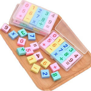 販促用鉛筆消しゴム 文字と数字 可愛い消しゴムセット - Product Image 1