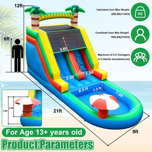 Tobogán Acuático Inflable <span class=keywords><strong>de</strong></span> Grado Comercial, Casa <span class=keywords><strong>de</strong></span> Brinco Acuática <span class=keywords><strong>para</strong></span> Patio Trasero, Fiestas <span class=keywords><strong>de</strong></span> Cumpleaños al Aire Libre, Alquiler Comercial - Product Image 2