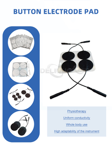 Parches <span class=keywords><strong>de</strong></span> Electrodos TENS EMS Redondos <span class=keywords><strong>de</strong></span> 50 mm, Reutilizables, Autoadhesivos, con Gel Conductor, para Alivio del <span class=keywords><strong>Dolor</strong></span> Muscular y <span class=keywords><strong>Fisioterapia</strong></span> - Product Image 2