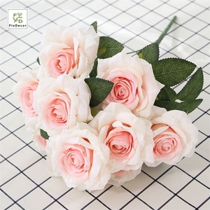Grand <span class=keywords><strong>Bouquet</strong></span> <span class=keywords><strong>de</strong></span> roses artificielles 10 têtes pour la maison, décoration <span class=keywords><strong>de</strong></span> Festival, fête <span class=keywords><strong>de</strong></span> mariage, blanc, <span class=keywords><strong>Rose</strong></span> - Product Image 2