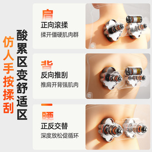 หมอนนวด Zhigao แบบชาร์จไฟได้ นวดหลัง ไหล่ และเอว บรรเทาอาการปวด - Product Image 1