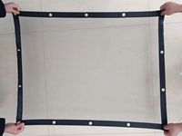 Écran de fond de scène 3D transparent en maille holographique, écran en maille avec cadre en polyester, super léger, haute résolution