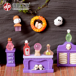 Ensemble de meubles pour maison de poupée Dp Halloween, décorations miniatures en résine à l'échelle 1:12 pour ornements de maison à faire soi-même - Product Image 4