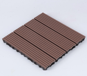 Esterno a piedi nudi amichevole antiscivolo Anti-insetto ad incastro Base di plastica impermeabile WPC coperta piastrelle per Patio terrazza mare - Product Image 1