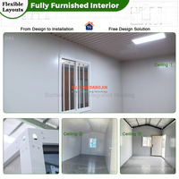 Casa Contenedor de Acero Impermeable de Rápida Instalación, Vivienda Prefabricada Portátil para Ayuda en Desastres y Uso como Edificio de Oficinas