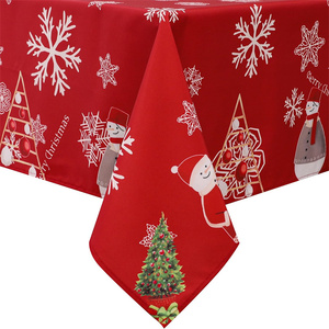 Mantel Navideño Resistente al Agua de Poliéster/Algodón con Estampado de Muñeco de Nieve <span class=keywords><strong>para</strong></span> Comedor Interior - Product Image 2