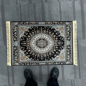 Custom Printed <strong>Dark</strong> <strong>Grey</strong> Anti-slip Bohemian Area <strong>Rug</strong> with Tassels Vintage Persian <strong>Rugs</strong> - Product Image 2