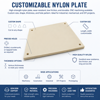 Plaque en nylon PA6 blanc naturel découpée sur mesure, feuille de plastique technique, plaque en polyamide haute densité pour prototypage CNC, nouveauté