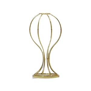 New Electric Gold-plated Rack <b>Wedding</b> Table Flower <b>Frame</b> <b>Wedding</b> Hall Layout Metal Flower Ornaments Artificial Gold Flower Stand - Product Image 5