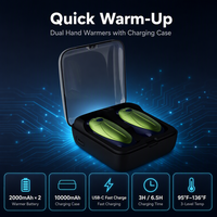 Chauffe-mains rechargeable 2026, chauffe-poche électrique USB portable, protection contre la surchauffe, longue durée, pour l'hiver, l'extérieur et la maison