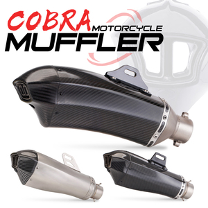 Silenciador de Cobra medio de fibra de carbono modificado para motocicleta Universal para <span class=keywords><strong>Honda</strong></span> <span class=keywords><strong>MT09</strong></span> Tmax 530 Z900 R3 R6 xj6 adv350 - Product Image 5