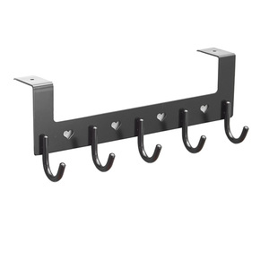 Over Door <b>Hooks</b> Heavy Duty Coat Rack Wall Mounted 5 <b>Hooks</b> Modern Style Clothing Organizer 55 Pounds Capacity - Product Image 1