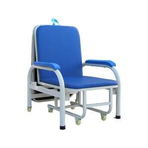 Silla de Acompañamiento Plegable Ajustable de Cuero para Sala de UCI, Fácil de Limpiar, Muebles de Atención Médica para Cuidadores Familiares - Product Image 3
