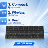 Keyboard Mekanik Ultra-Tipis Aluminium RGB 63-Tombol Hot-Swap, 2000mAh /Kabel USB-C untuk PC/Laptop