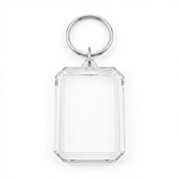 Transparenter Acryl-Foto-Schlüsselanhänger, Bilderrahmen-Schlüsselring, Individueller Bildhalter für Geschenke und Werbung