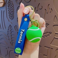 Porte-clés personnalisé en PVC 2D 3D imprimé UV, motif de dessin animé en forme de cœur, design inspiré des ballons de sport