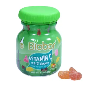 Biobor toptan şişe ambalaj tatlı ve çin aperatifler şekerleme C vitamini yumuşak şeker orman sakızlı şeker