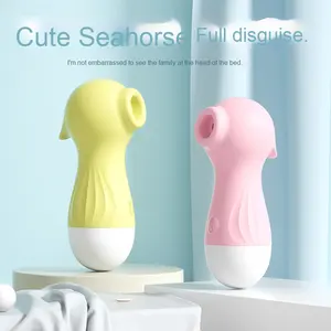Sterke Zuigkracht Vrouw Orgasme Plezier Instant Tij Vibratie Masturbator Kleine Zeepaardje Tepel Likken Dildo - Product Image 1