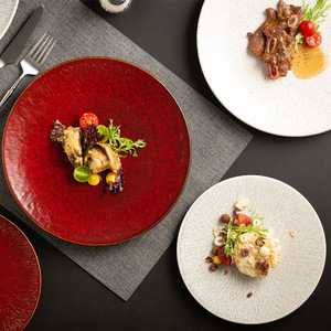 Assiettes en céramique à motif pierre écologiques avec texture naturelle <span class=keywords><strong>et</strong></span> matériaux sûrs pour la cuisine domestique <span class=keywords><strong>et</strong></span> la décoration des repas décontractés - Product Image 5