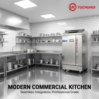 Cuisinière à vapeur commerciale en acier inoxydable à 12 plateaux, cuisson à la vapeur par convection pour les cantines scolaires, les cuisines collectives