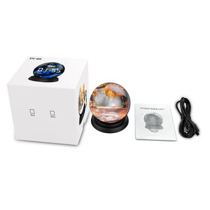 Haut-parleur vidéo <span class=keywords><strong>photo</strong></span> Bluetooth <span class=keywords><strong>3D</strong></span> avec lentille <span class=keywords><strong>en</strong></span> <span class=keywords><strong>verre</strong></span> ABS, écran HD 480*480, type C, personnalisable, lecteur audio de bureau <span class=keywords><strong>en</strong></span> gros - Product Image 2