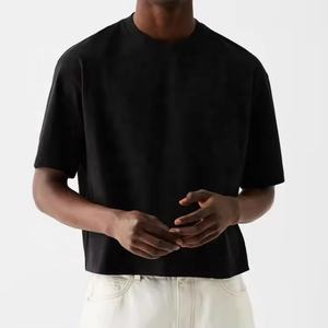 Camiseta de Diseño Personalizada, Corte Recto, Lisa, de Algodón de Alta Calidad, Cuello Redondo, Camiseta Blanca, Gruesa y Holgada para Hombre - Product Image 4