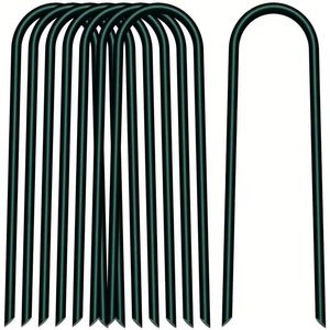 Estacas de Jardín en Forma de U Stimulate Szxxzzmy de 4 Pulgadas, Grapas de Acero de Aleación Metálica Verde para Paisajismo, Uso en Exteriores y Jardines - Product Image 1
