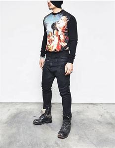 Doppia Cinghia Cavallo Rivestito di Cera Mens Nero <span class=keywords><strong>Skinny</strong></span> Denim <span class=keywords><strong>Jeans</strong></span> Biker - Product Image 2