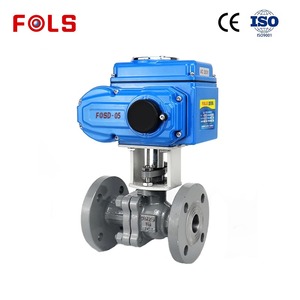 วาล์วควบคุมการไหลแบบลูกบอลชนิดเหล็กดัดอ่อน DN80 พร้อมมอเตอร์สำหรับควบคุมการไหลของก๊าซแบบหน้าแปลน - Product Image 2
