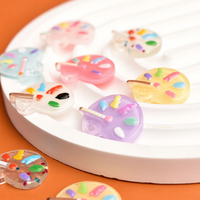 Glace Transparent Couleur Palette Résine Flatback Cabochon pour DIY Épingle À Cheveux Téléphone Cas Décoration Résine Accessoires
