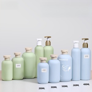 Chất lượng cao 200/250/300/400/500ml màu xanh lá cây ánh sáng màu xanh lá cây/Nâu nhựa rỗng chai dầu gội lật bơm phun mặt nạ các loại kem - Product Image 1