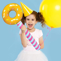 Sucettes gonflables en forme de beignets, mini sucettes gonflables en forme de bonbons pour décorations de fête d'anniversaire