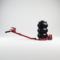 Cric pneumatique à triple sac Quick-Lift 3 tonnes avec poignées latérales pour réparation de véhicules en garage, outils de levage de voiture