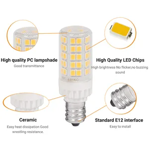 China E12 Led Lamp Fabrikant 5W 600lm Ac120v Geen Flikkering Lamp Licht