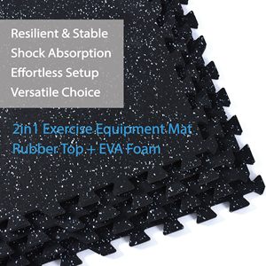 Giá rẻ 60x60cm giảm tiếng ồn tập thể dục phòng tập thể dục cao su sàn gạch chống trượt bền phòng tập thể dục Mat 14mm 0.56 ''trong nhà phòng tập thể dục sàn - Product Image 5