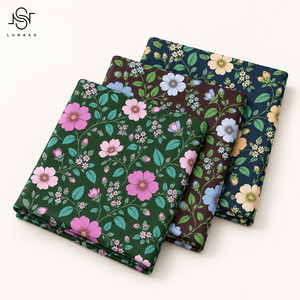 Sunrose Garden Print Baumwoll-Popeline für Kleider und Blusen 100% Baumwolle 75 GSM Atmungsaktiver Leichtgewichtiger Gewebter Stoff LNS - Product Image 1